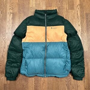 Cotopaxi Solazo Down Dark Forest Melon Puffer Insulated Jacket Womens Large